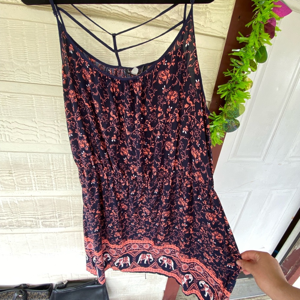 Floral Print Sleeveless Dress